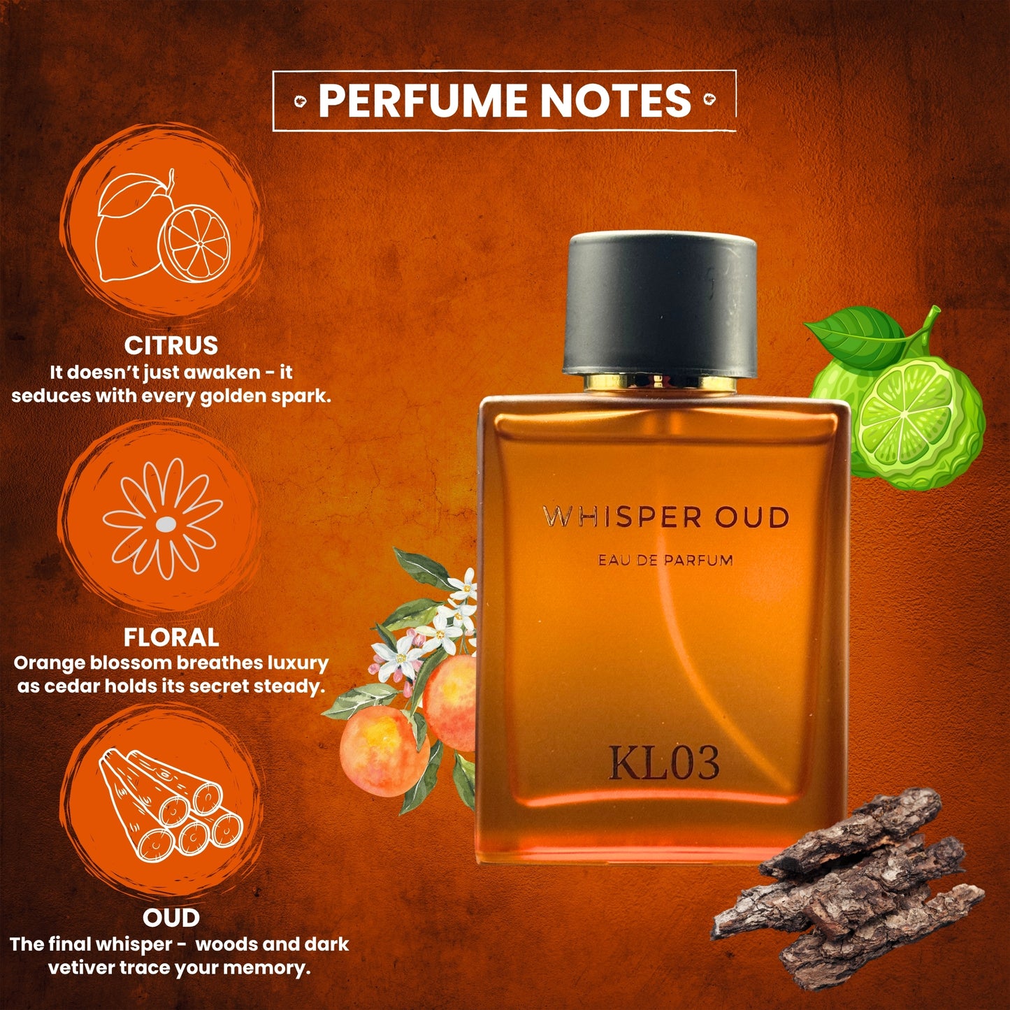 KL03 Whisper Oud Long Lasting Perfume